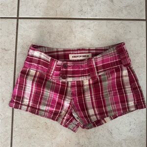 Abercrombie & Fitch High Waist Pink and White Shorts
